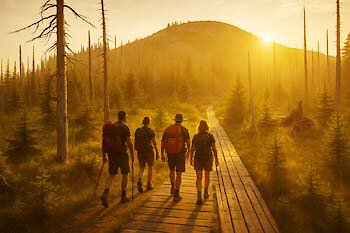 Reisegruppe im Bayerischen Wald